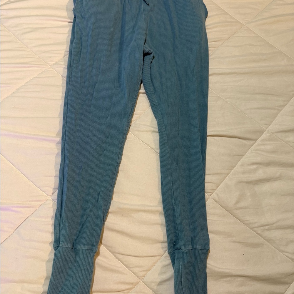 Gymshark Teal Ribbed Joggers
